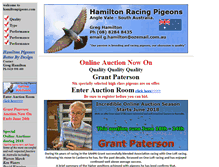 Tablet Screenshot of hamiltonpigeons.com